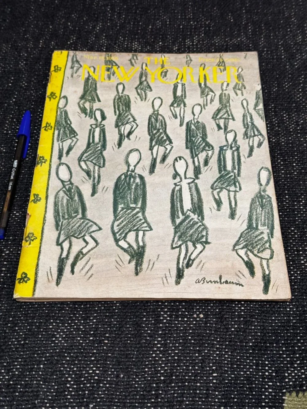 The New Yorker Magazine, March 15 1958, Vol. 034 No. 4, Birnbaum Cover, Vintage